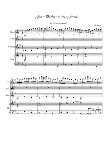 Corale Jesus Bleibet Meine Freude. Quartetto