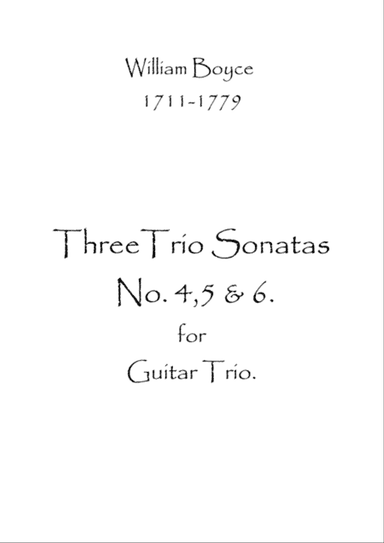 Three Trio Sonatas No.4,5 & 6