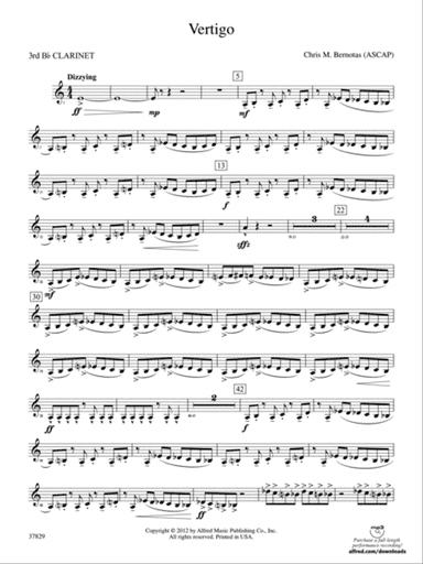 Vertigo: 3rd B-flat Clarinet
