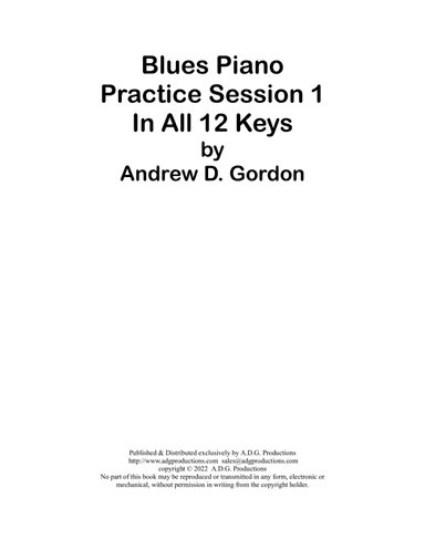 Blues Piano Practice Session 1 in All 12 Keys