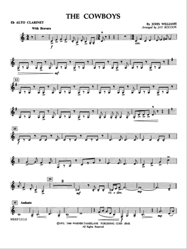 The Cowboys: E-flat Alto Clarinet