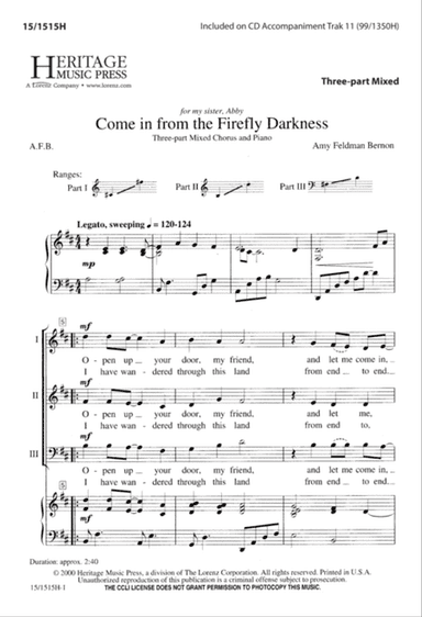 Come in from the Firefly Darkness