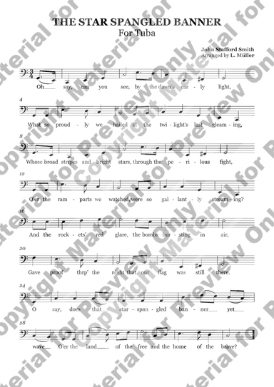 Star Spangled Banner - Tuba