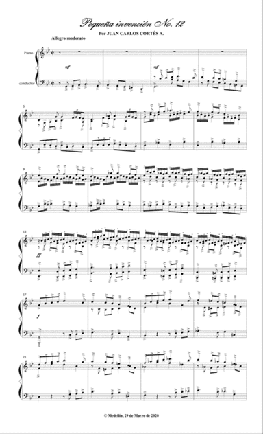 Pequeña invención No. 12 para Piano