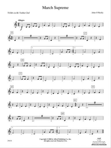 March Supreme: (wp) B-flat Tuba T.C.