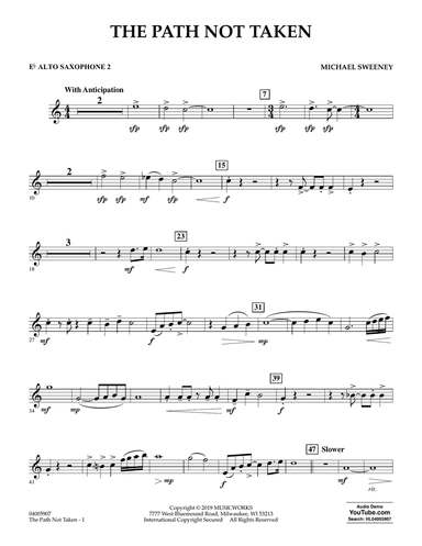 The Path Not Taken - Eb Alto Saxophone 2