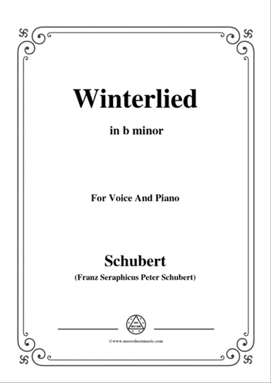 Schubert-Winterlied,in b minor,for Voice&Piano