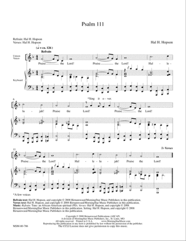 Psalm 111 (Downloadable)