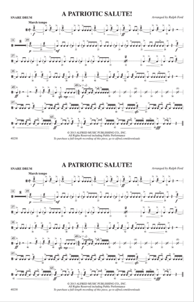 A Patriotic Salute!: Snare Drum
