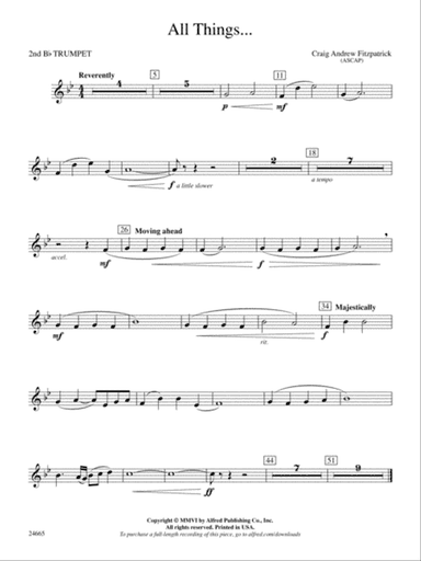 All Things: 2nd B-flat Trumpet