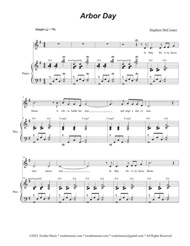 Arbor Day (Vocal solo)