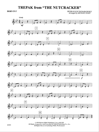 Trepak from The Nutcracker: 1st F Horn