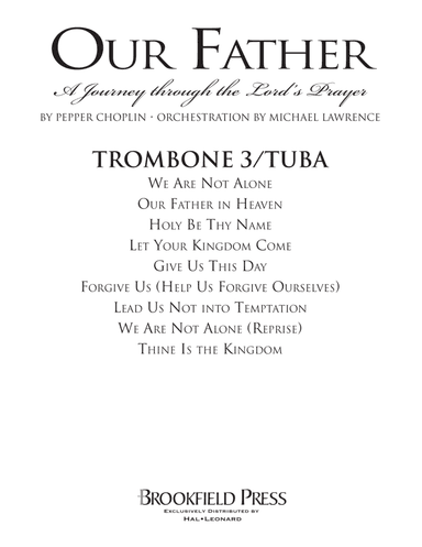 Our Father - A Journey Through The Lord's Prayer - Trombone 3/Tuba