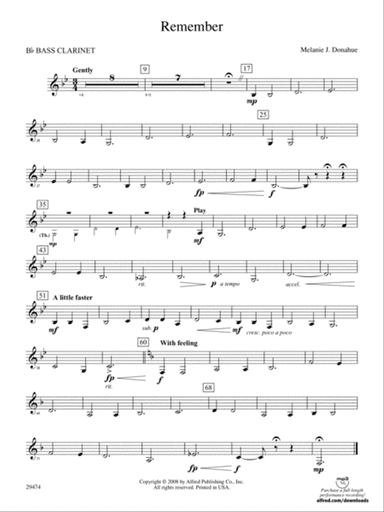 Remember: B-flat Bass Clarinet