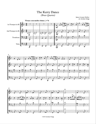 The Kerry Dance (Brass Quartet)