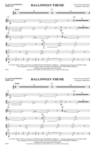 Halloween Theme: E-flat Alto Saxophone