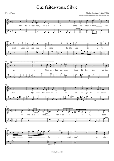 Que faites-vous Silvie