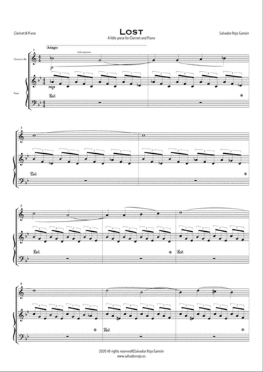 Lost for Clarinet in Bb & Piano