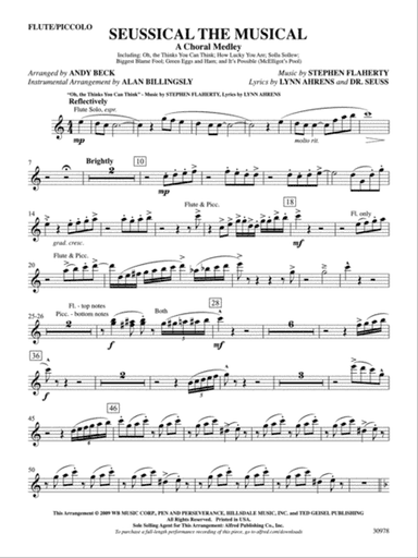 Seussical the Musical: A Choral Medley: Flute