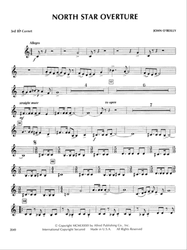 North Star Overture: 3rd B-flat Cornet