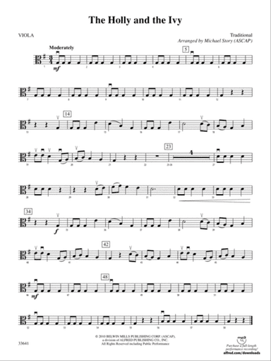 The Holly and the Ivy: Viola