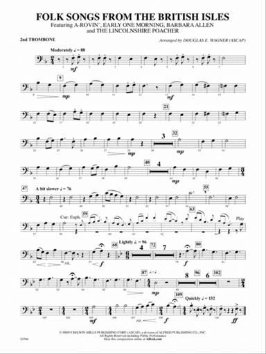 Folk Songs from the British Isles: 2nd Trombone
