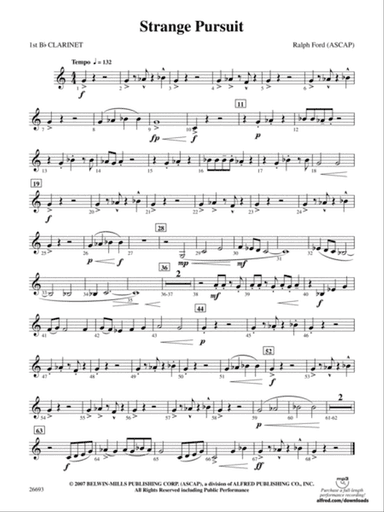 Strange Pursuit: 1st B-flat Clarinet