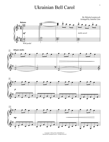 Ukrainian Bell Carol (arr. Jennifer Linn)