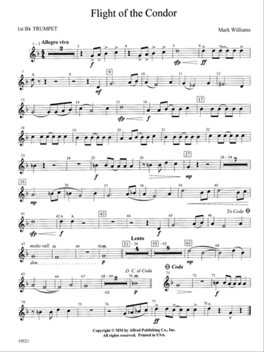 Flight of the Condor: 1st B-flat Trumpet