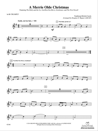 A Merrie Olde Christmas: 1st B-flat Trumpet