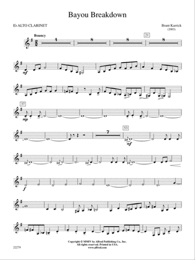 Bayou Breakdown: E-flat Alto Clarinet