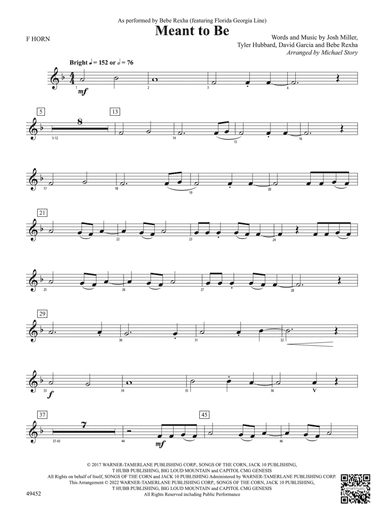 Meant To Be: 1st F Horn