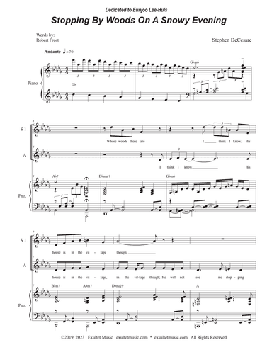 Stopping By Woods On A Snowy Evening (Vocal Trio - (SSA)