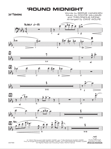 'Round Midnight: 1st Trombone