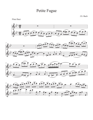 Petite Fugue (Flute Duet)