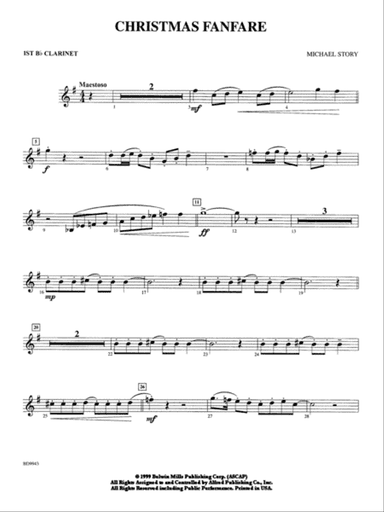 Christmas Fanfare: 1st B-flat Clarinet