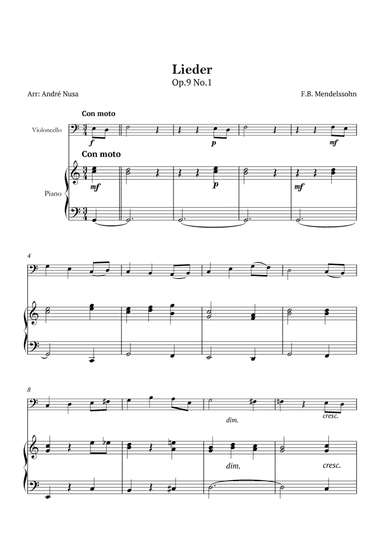 Lieder Op.9 No.1