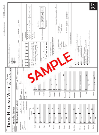 YOUNG BAND MUSIC ANALYSIS FORM & 28 SAMPLES (resource for band directors)