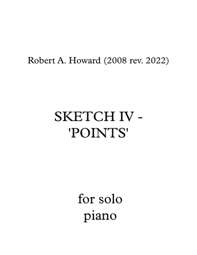 Sketch IV - 'Points'