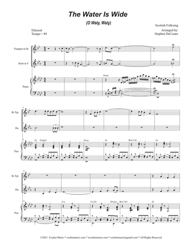 The Water Is Wide (O Waly, Waly) (Duet for Bb-Trumpet and French Horn)