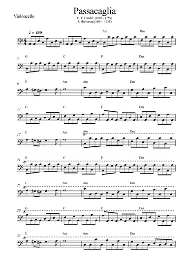 Passacaglia - Handel / Halvorsen (Cello)