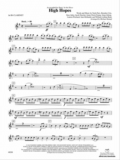 High Hopes: 1st B-flat Clarinet
