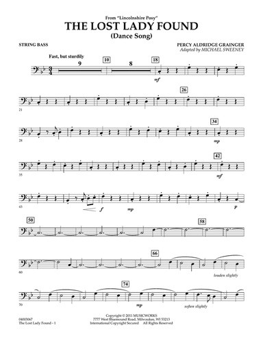 The Lost Lady Found (from "Lincolnshire Posy") - String Bass