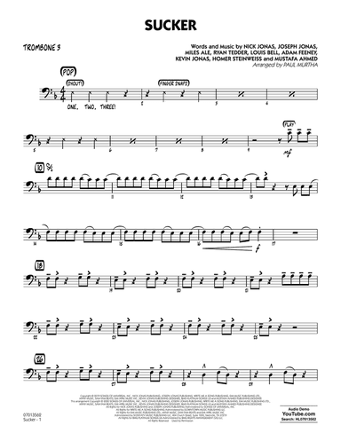 Sucker (arr. Paul Murtha) - Trombone 3