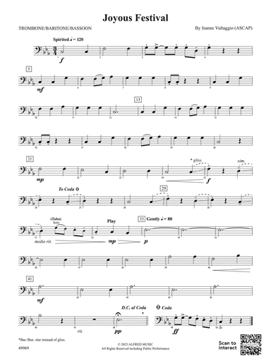 Joyous Festival: 1st Trombone