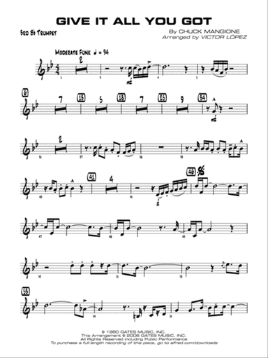 Give It All You Got: 3rd B-flat Trumpet