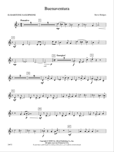 Buenaventura: E-flat Baritone Saxophone