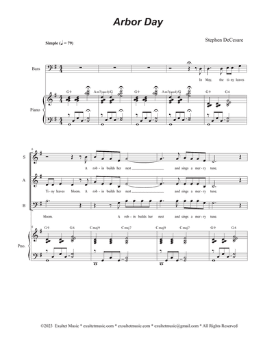Arbor Day (Vocal Trio - (SAB)