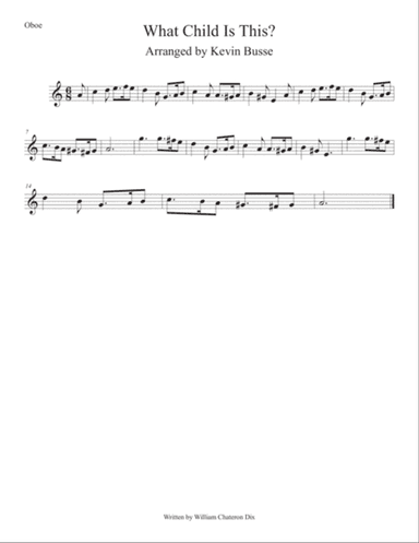 What Child Is This? (Easy key of C) Oboe