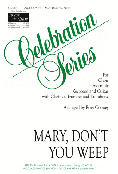 Mary, Don't You Weep - Instrument edition